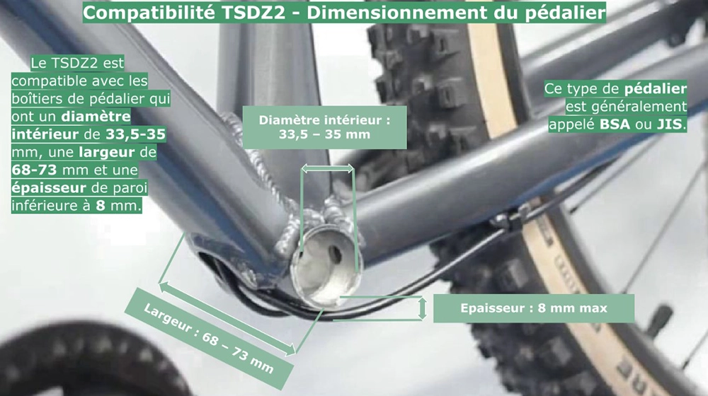 compatibilite velo moteur TSDZ2
