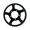 Black openwork disc for mechanical equipment.