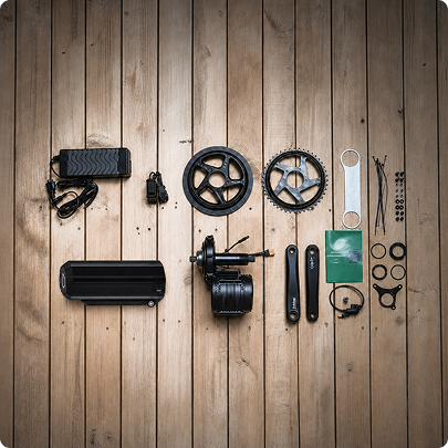 Kit de conversion vélo électrique avec moteur et batterie