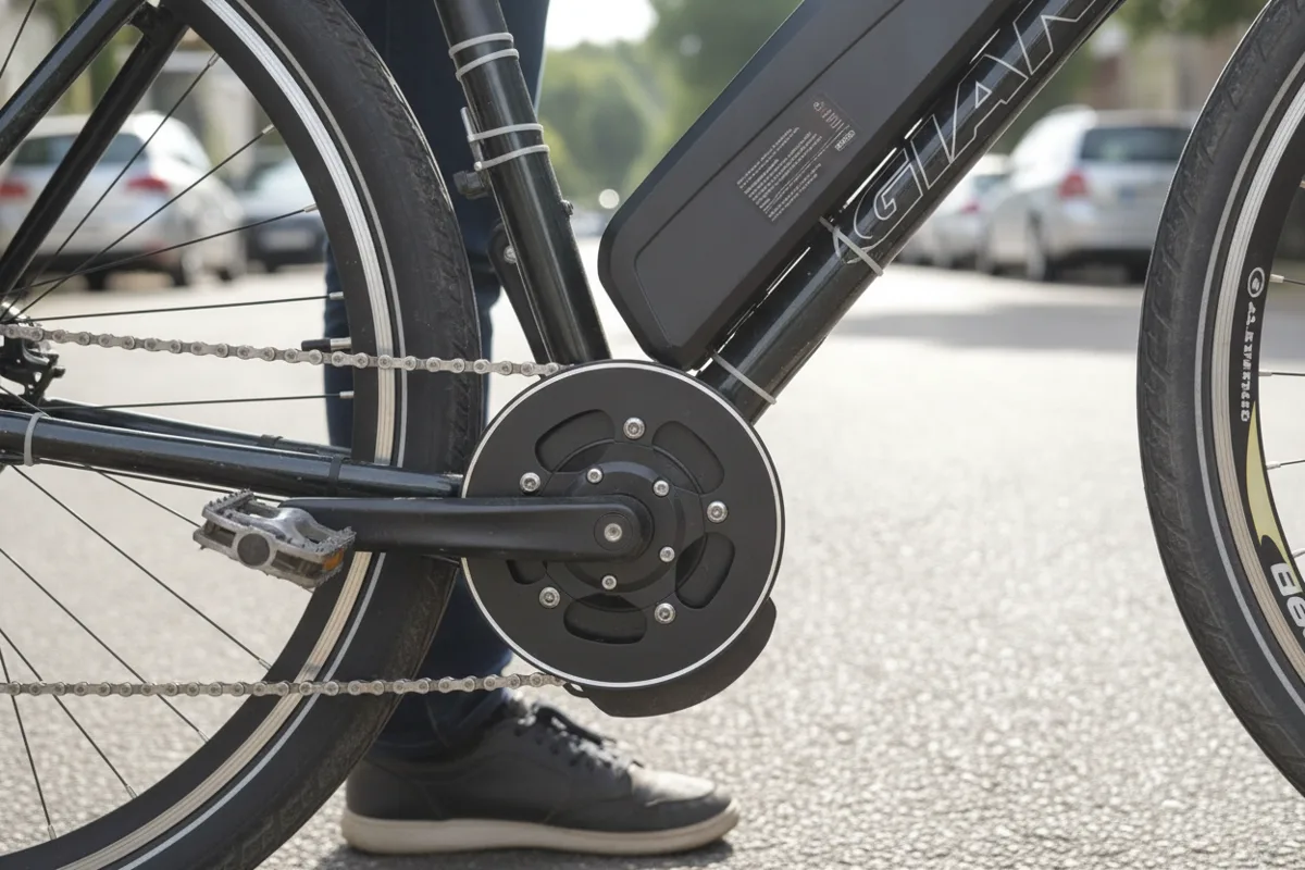 1075755342 un homme qui force sur les pédales d'un velo elect xl beta v2 2 2