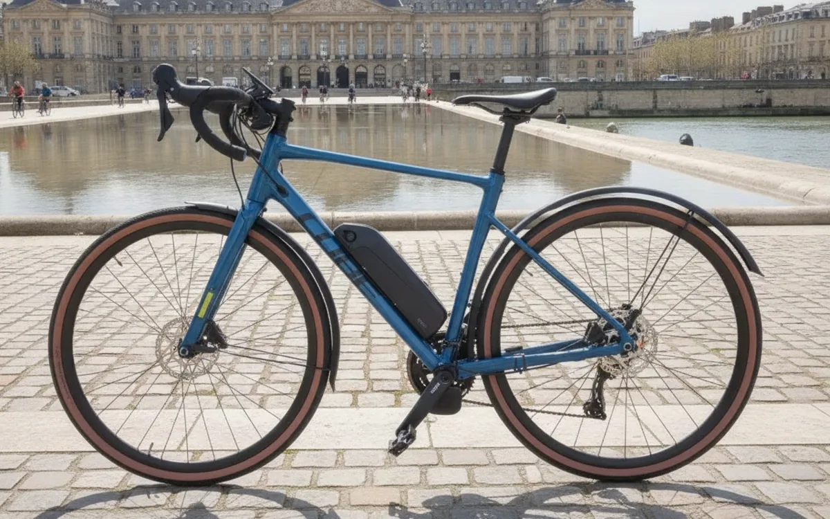 Cyclistes sur les quais de Bordeaux, des vélos de ville candidats à l'électrification