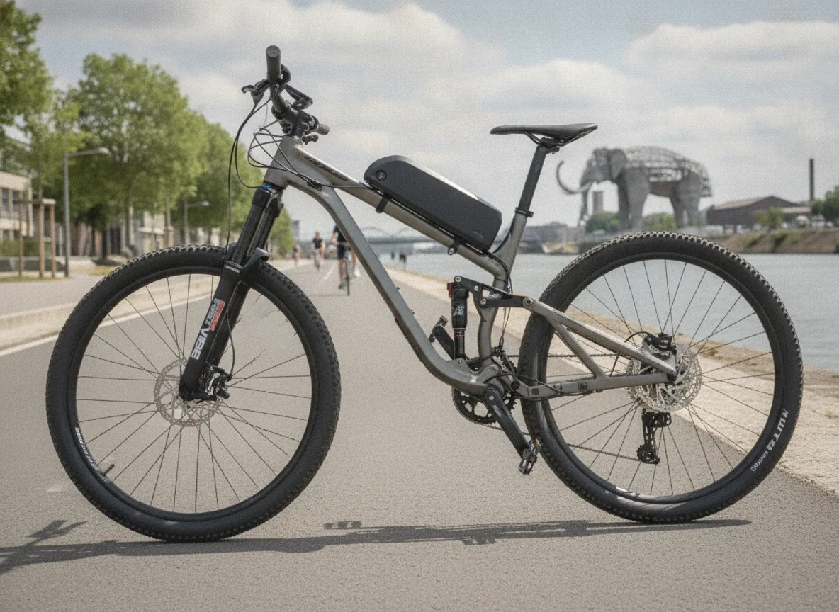 Cyclistes dans le centre de Nantes, des vélos de ville candidats à l'électrification